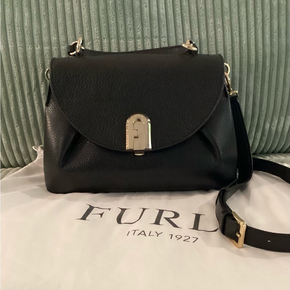 Furla Handbags - FURLA Black Leather Bag